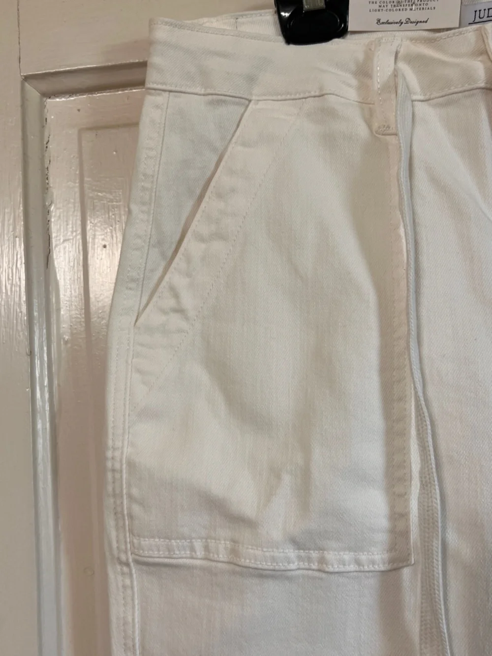 Judy Blue White Drawstring Utility Pants NEW WITH TAGS - Picture 3 of 12